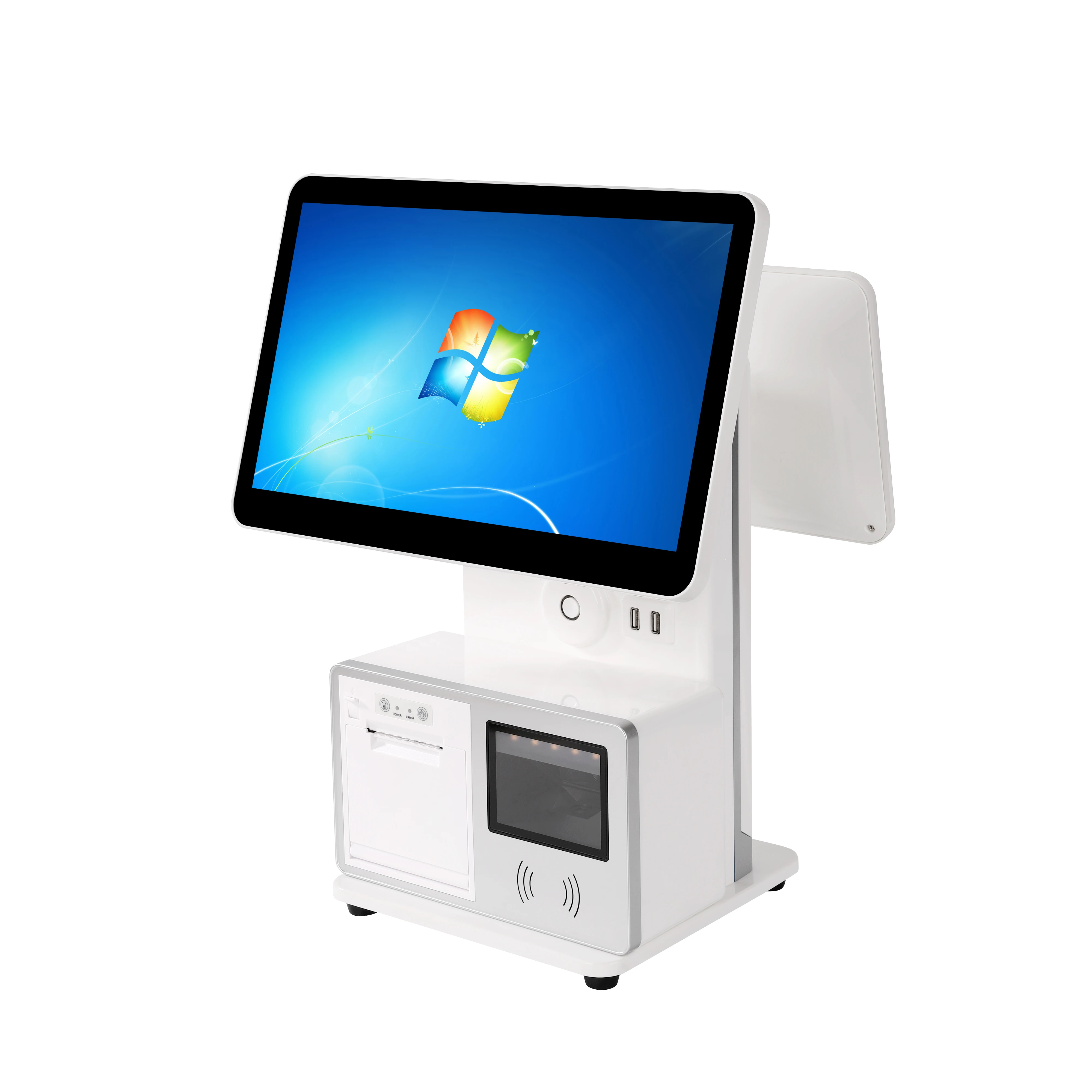 15.6 inch Windows Touch Screen POS Terminal, All-in-One Cash Register with POS System Restaurant POS Terminal Win7 Win10 Win11