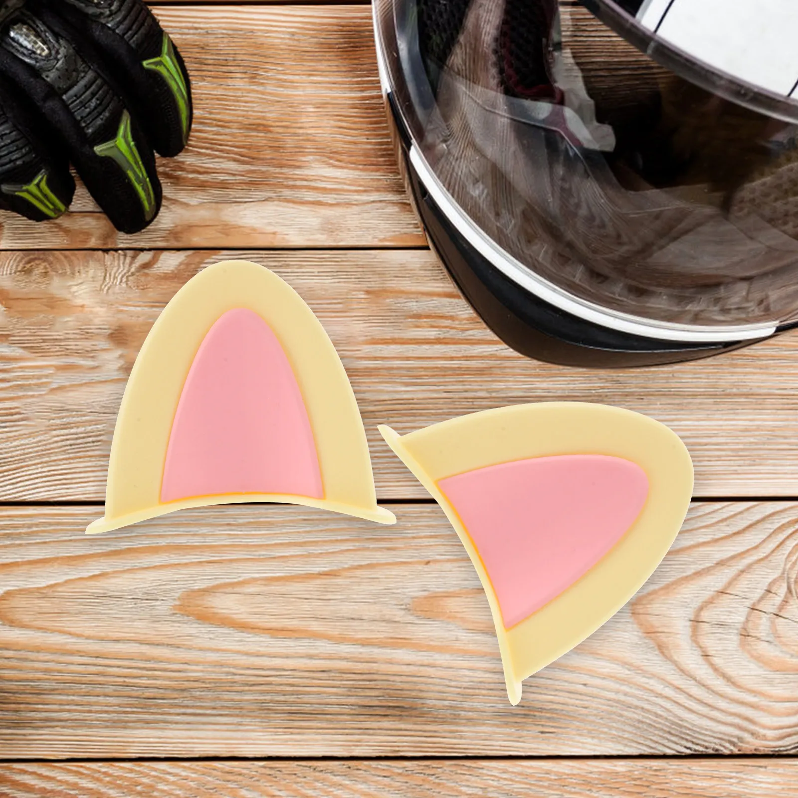 3Pairs Cat Ear Ornament Eye Catching Design Comfortable Safe Material for Motorcycle Scooter Motorbike Decor
