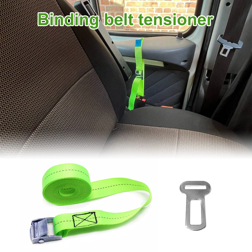 

2PCS Bundle Tensioner Strap Polyester Car Tightener 2+2 Seat Belt Buckles For Fiat Ducato Peugeot Boxer Citroen Relay