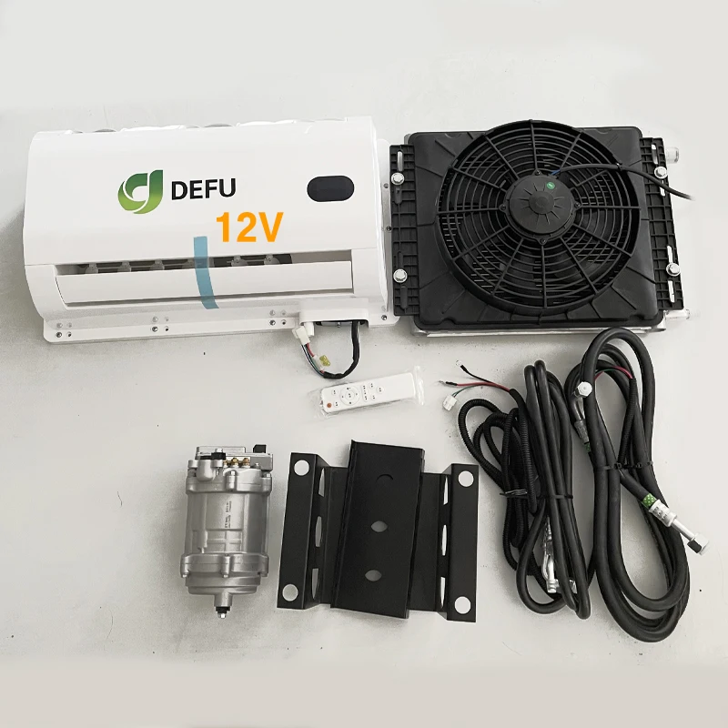 مكيف هواء شاحنة كهربائية عالمية Clima 12 فولت وحدة تيار متردد تكييف هواء 12 فولت لمقصورة الشاحنة #1