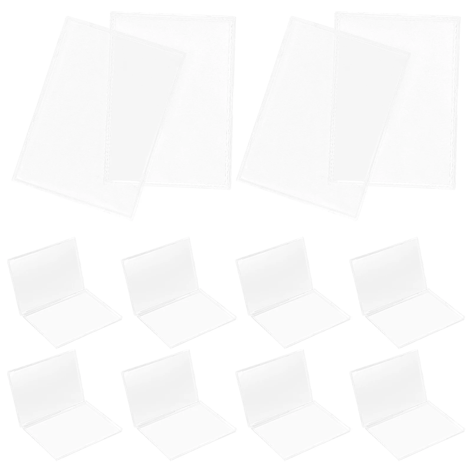 

10 Pcs Card Box Slim Holder Plain Sleeves Show Display Case Cover Hard Protectors Filling Man