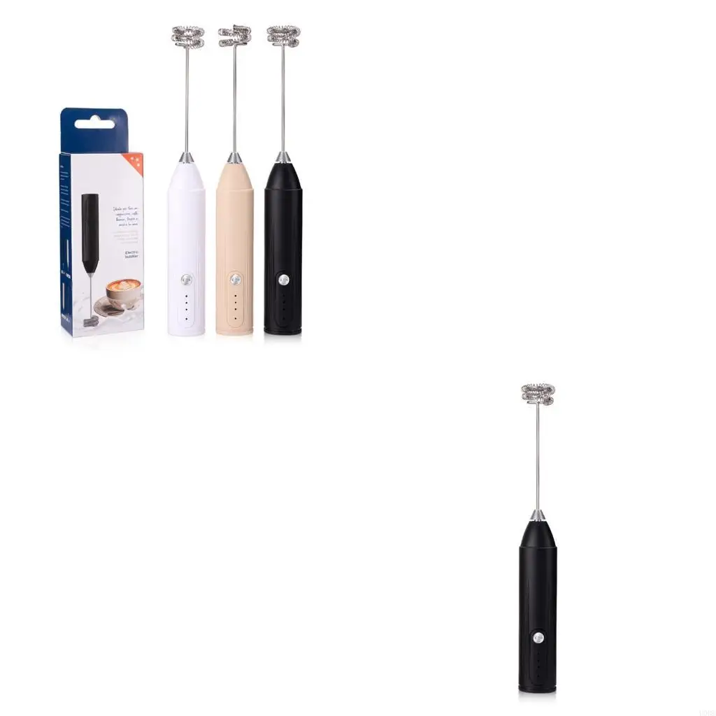 Espumador leche portátil para café, mezclador bebidas recargable, eléctrico ajustable
