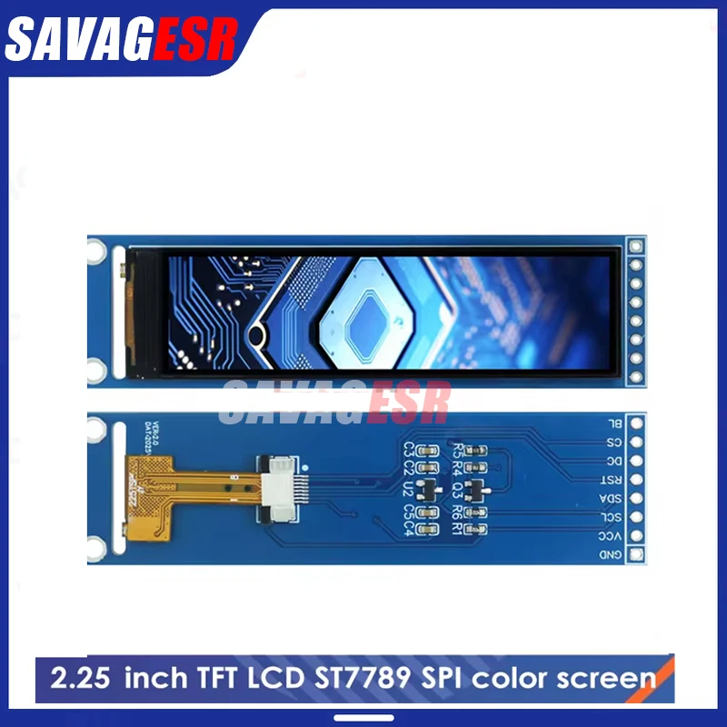 savagesr-tela-lcd-tft-de-225-polegadas-st7789-modulo-de-tela-pequena-76-284-tela-colorida-spi-de-visualizacao-completa