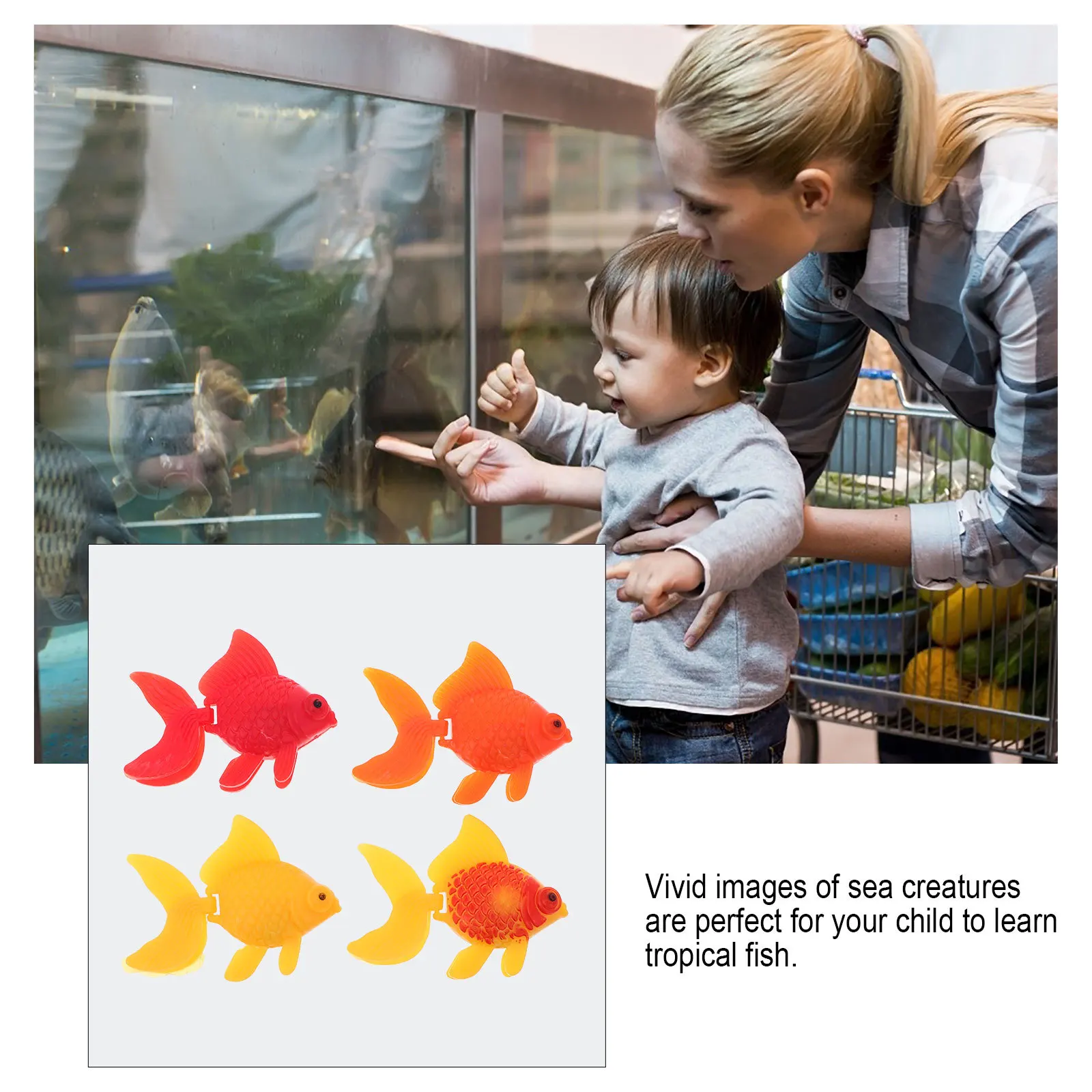 16Pcs Artificial Plastic Tropical Fish Realistic Floating Aquarium Simulation Fish Tank Decoration Fake Goldfish