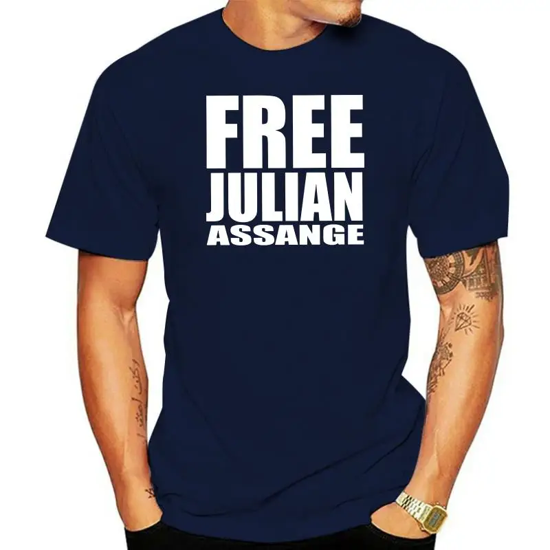 Unisex Black Free Julian Assange T-Shirt Shirt Wikileaks Journalism Freedom