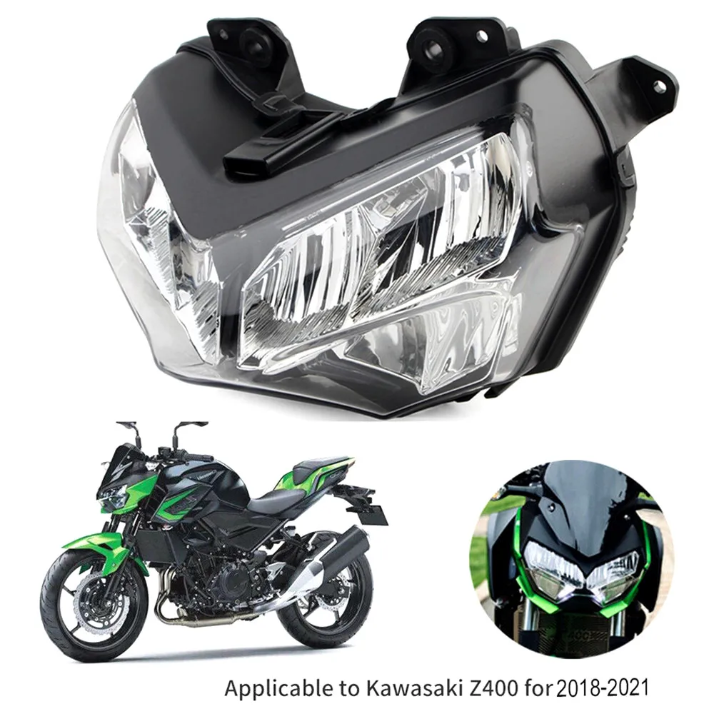 

Motorcycle Led Headlight Assembly For Kawasaki Z400 2018 2019 2020 2021 Z 400 Accessories Front Head Cowl Fairing Cover Housing