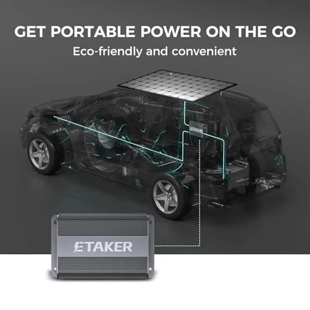 Smart Fleet 1000 Compact Alternator Charger Power Station & Solar Generators 1000W Fast Vehicle Battery Charging Portable &