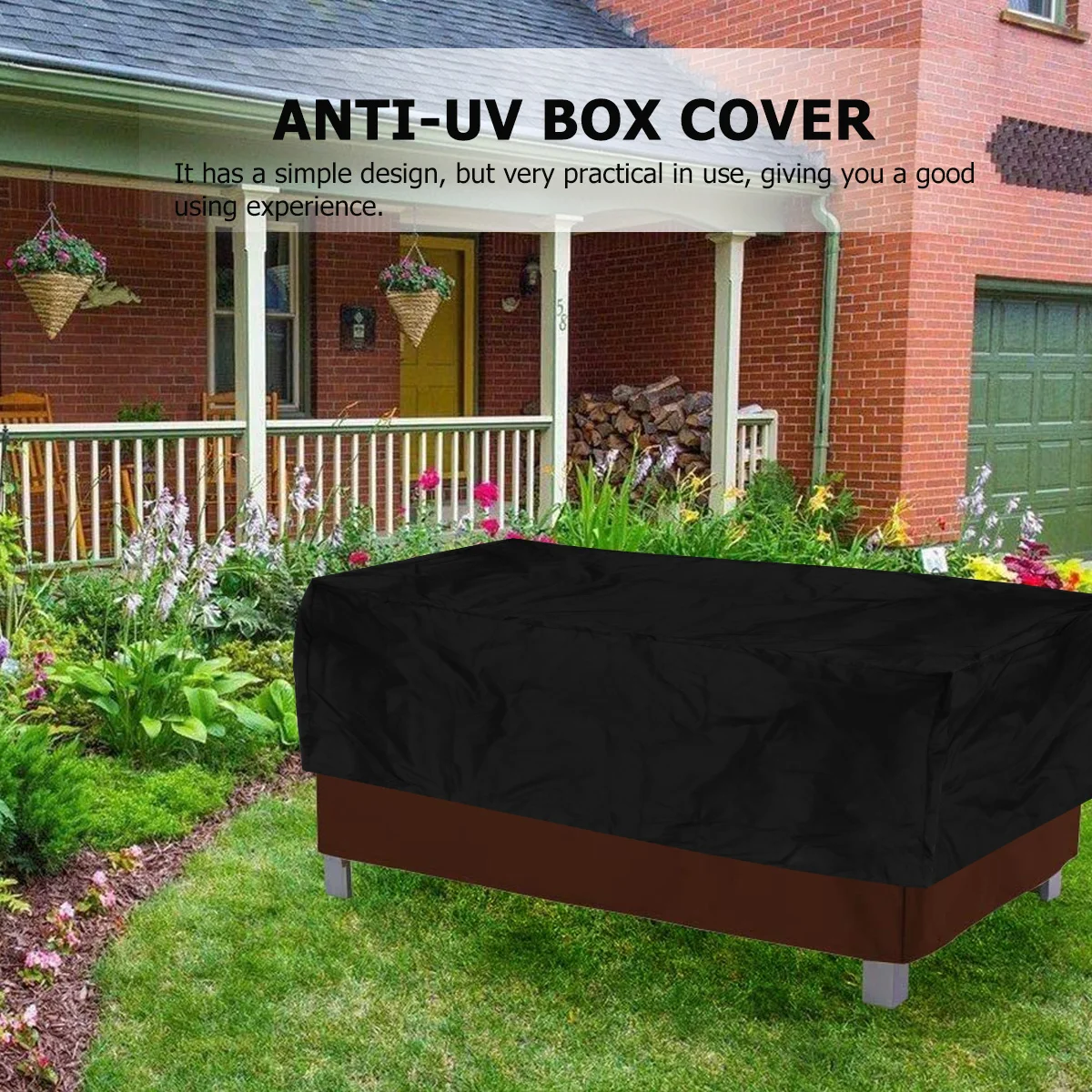 

Waterproof Box For Outdoor Deck Trunk Cover Anti-Uv Rainproof Storage Protector Lightweight Durable Cover For Garden