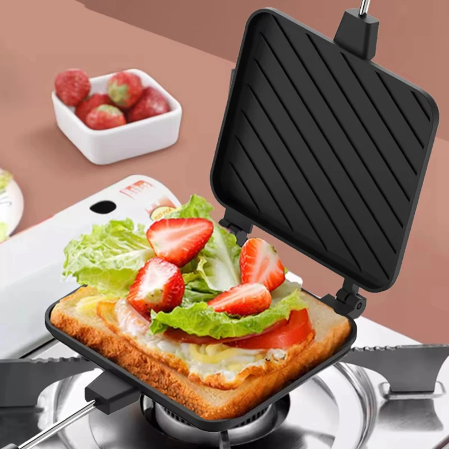 Sandwich Maker Hotdog Maker Non-Stick Coating Breakfast Machine Kitchen Tool