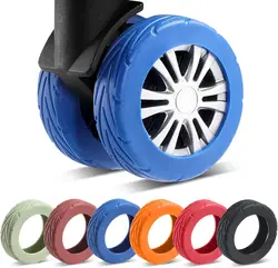 8 Pcs Upgrade Luggage Wheel Covers Wear-Resistant Anti-Noise Silicone Wheel Protective Covers for 2-2.4