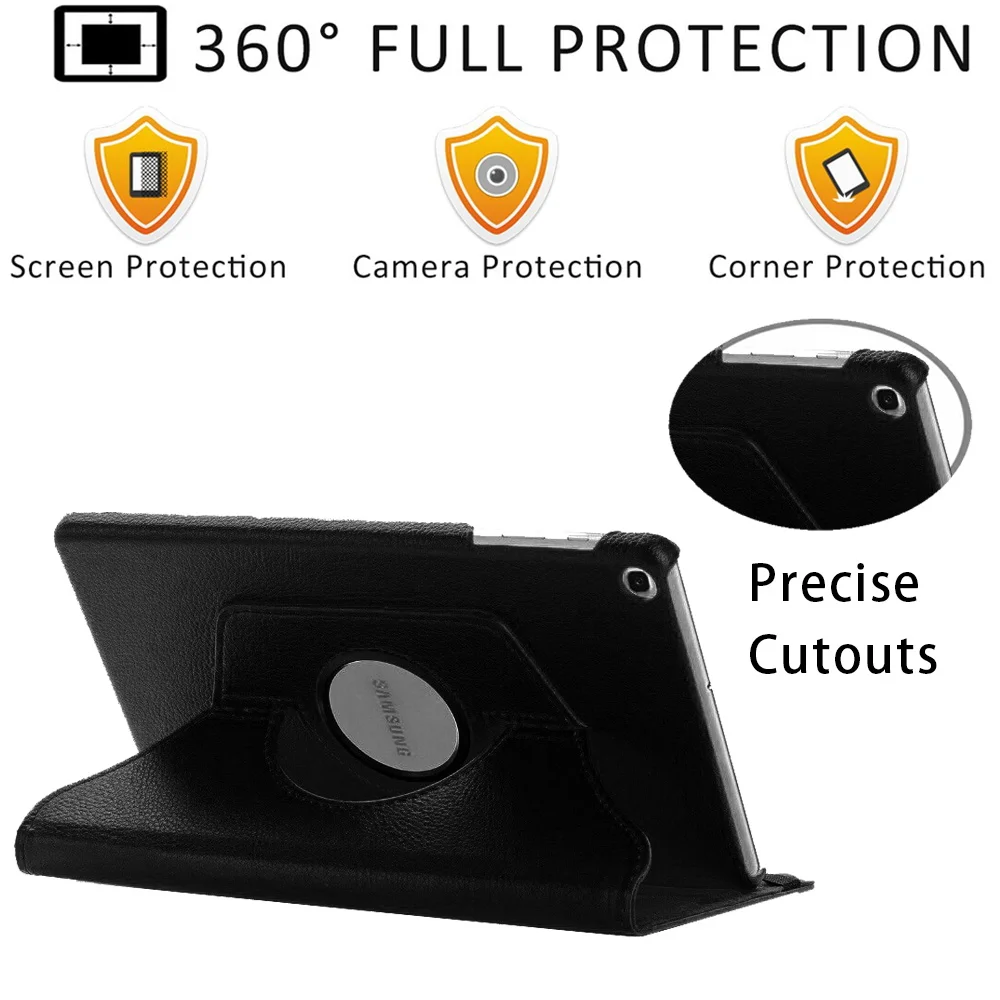 360 custodia girevole con supporto per Tablet per Samsung Galaxy Tab A8 10.5/Tab A7 10.4/A 10.1/Tab S6 Lite 10.4 impronte Cover con motivo