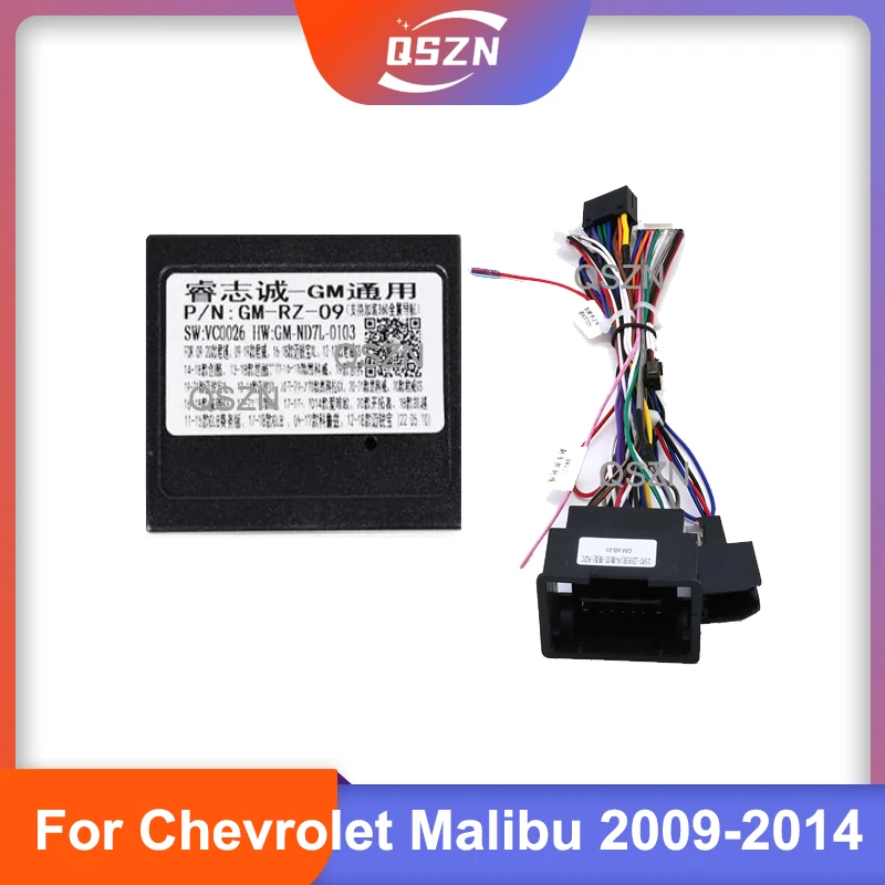

Car Radio Android Head Unit Cable with CAN Bus Box Adapter Wiring Harness Power Connector Socket for Chevrolet Malibu 2009-2015