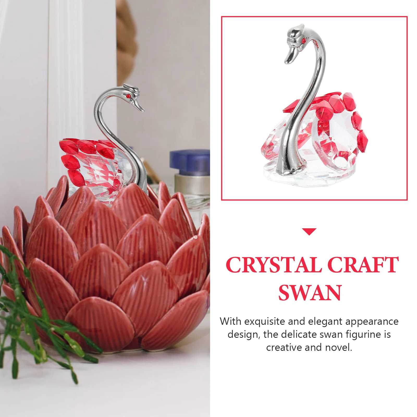 

Swan Garden Ornament Christmas Table Centerpiece Decoration Figurine Home Animal Figure