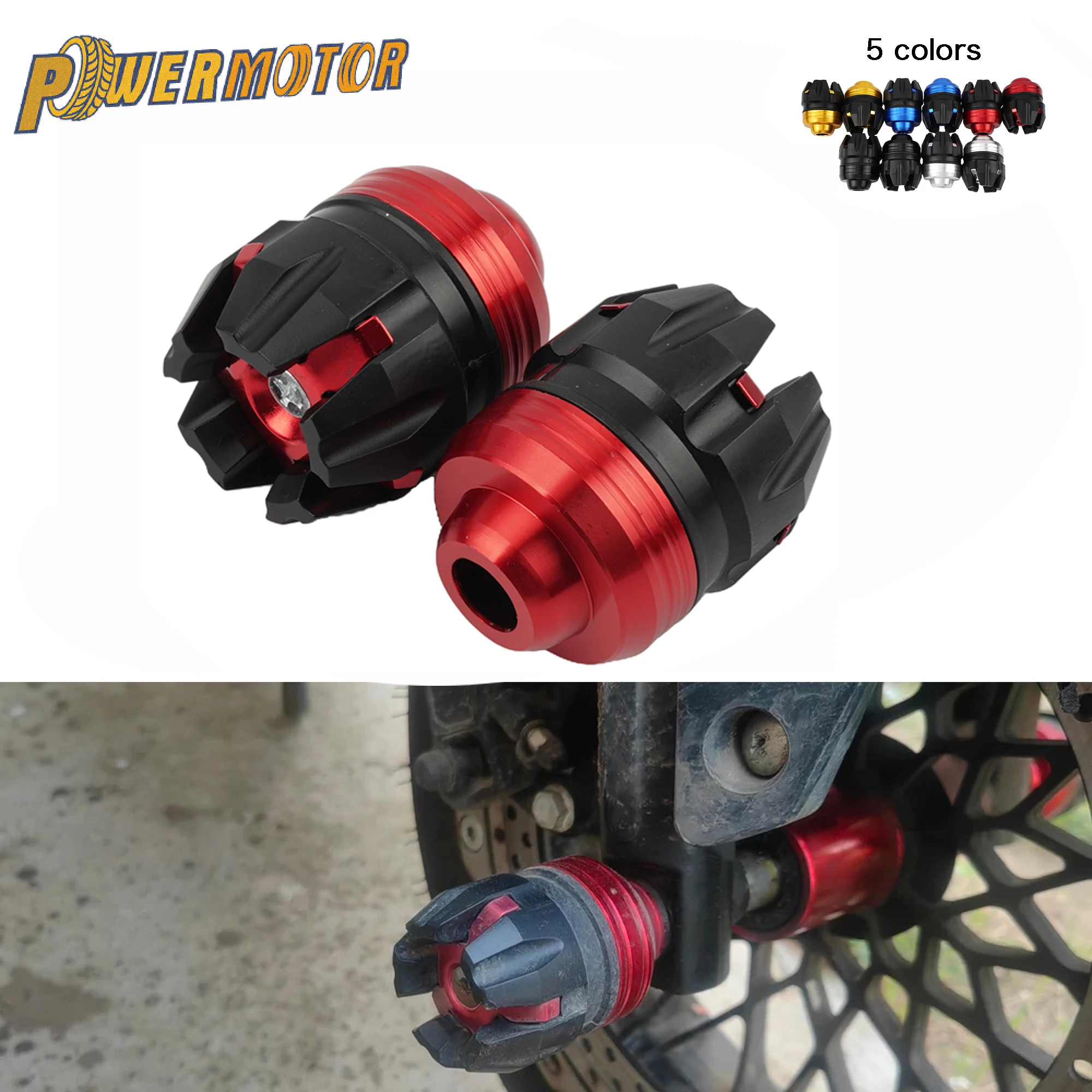 Universal Motorcycle Anti Collision CNC Front Fork Cup Anti-Fall Bumpers For Motorbike Scooter Motocross Accessories Modified