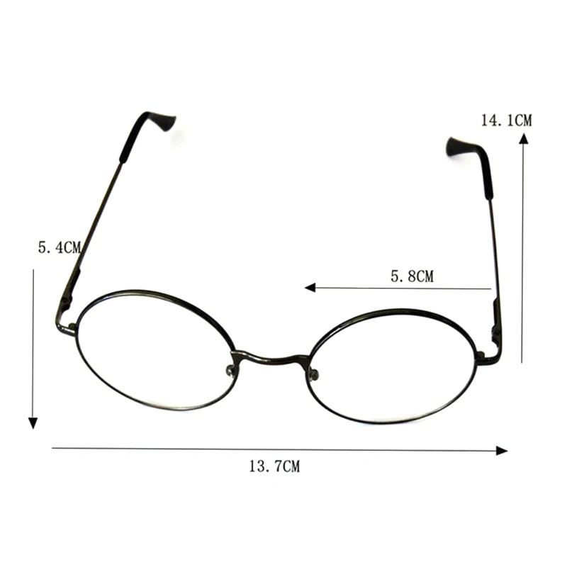 2 Styles High Quality Unisex Retro Round Circle Metal Frame Eyeglasses Vintage Retro Glasses Transparent Spectacle Frames