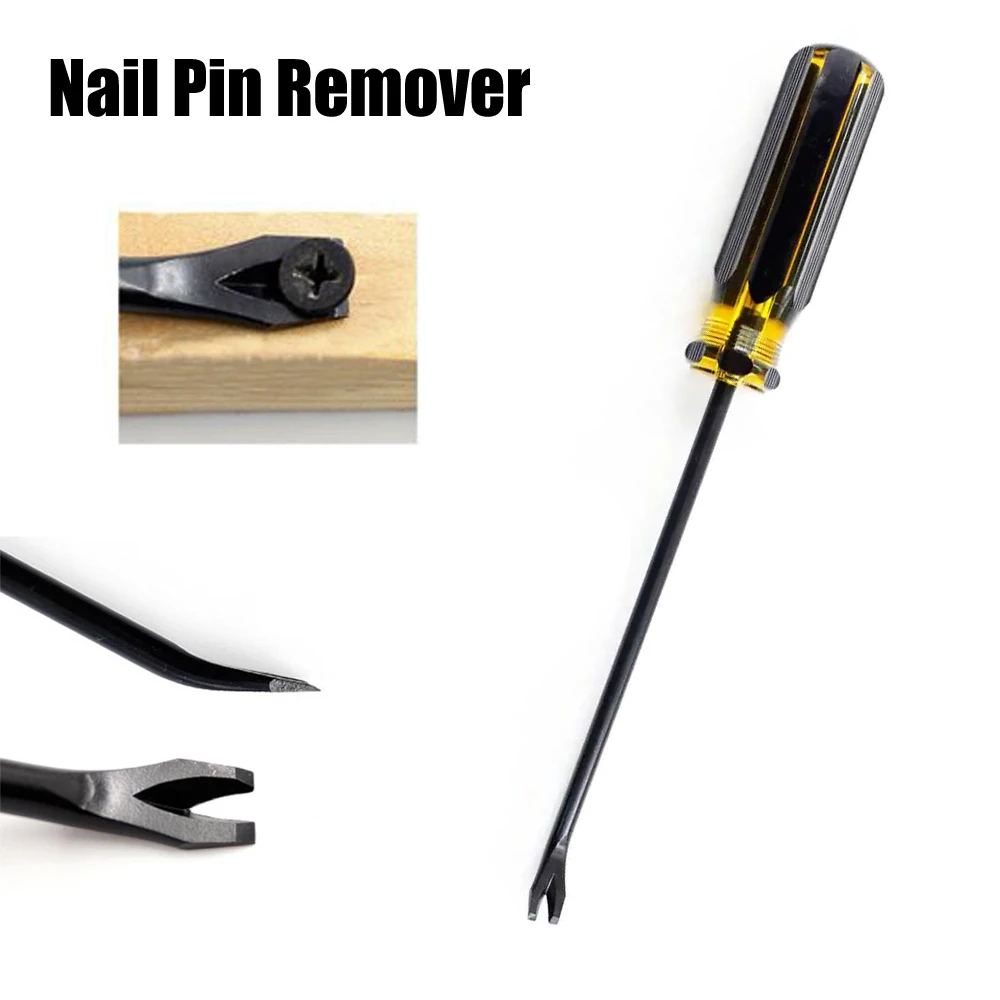 Staple Lifter Tack Nail Pin Remover Handle Upholstery Puller Pry Bar Hand Tools For Lifting Tacks Studs Nails Pins Staples Tool