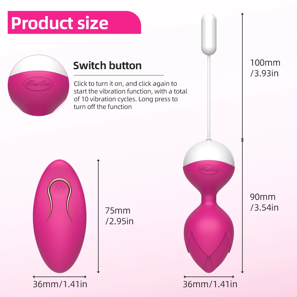 Remote Control Kegel Ball Vaginal Tighten Exercise Trainer Ben Wa Wireless 10 Speeds Vibrating Eggs Vibrator Sex Toys for Women view 5