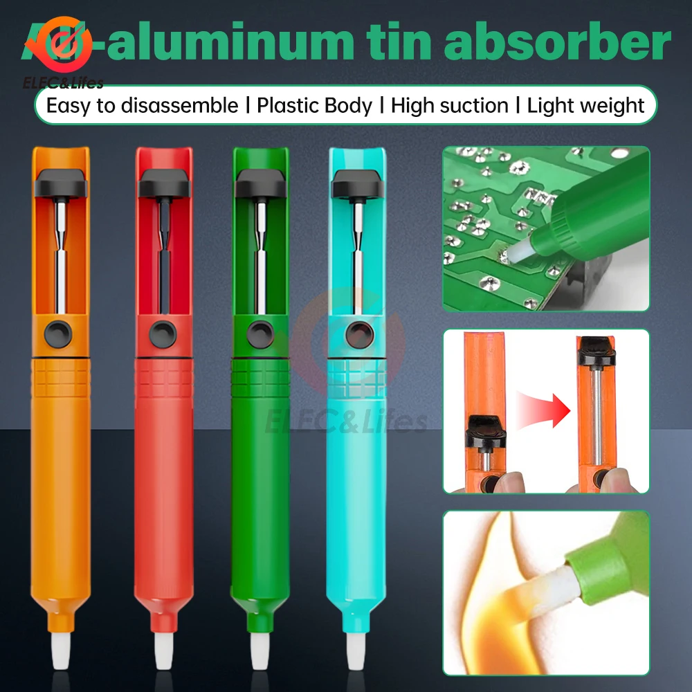 Plastica Potente Pompa Dissaldatrice Aspirazione Stagno Saldatore Sottovuoto Dissaldatore Pistola Saldatura Ventosa Penna Rimozione Strumenti di Saldatura A Mano