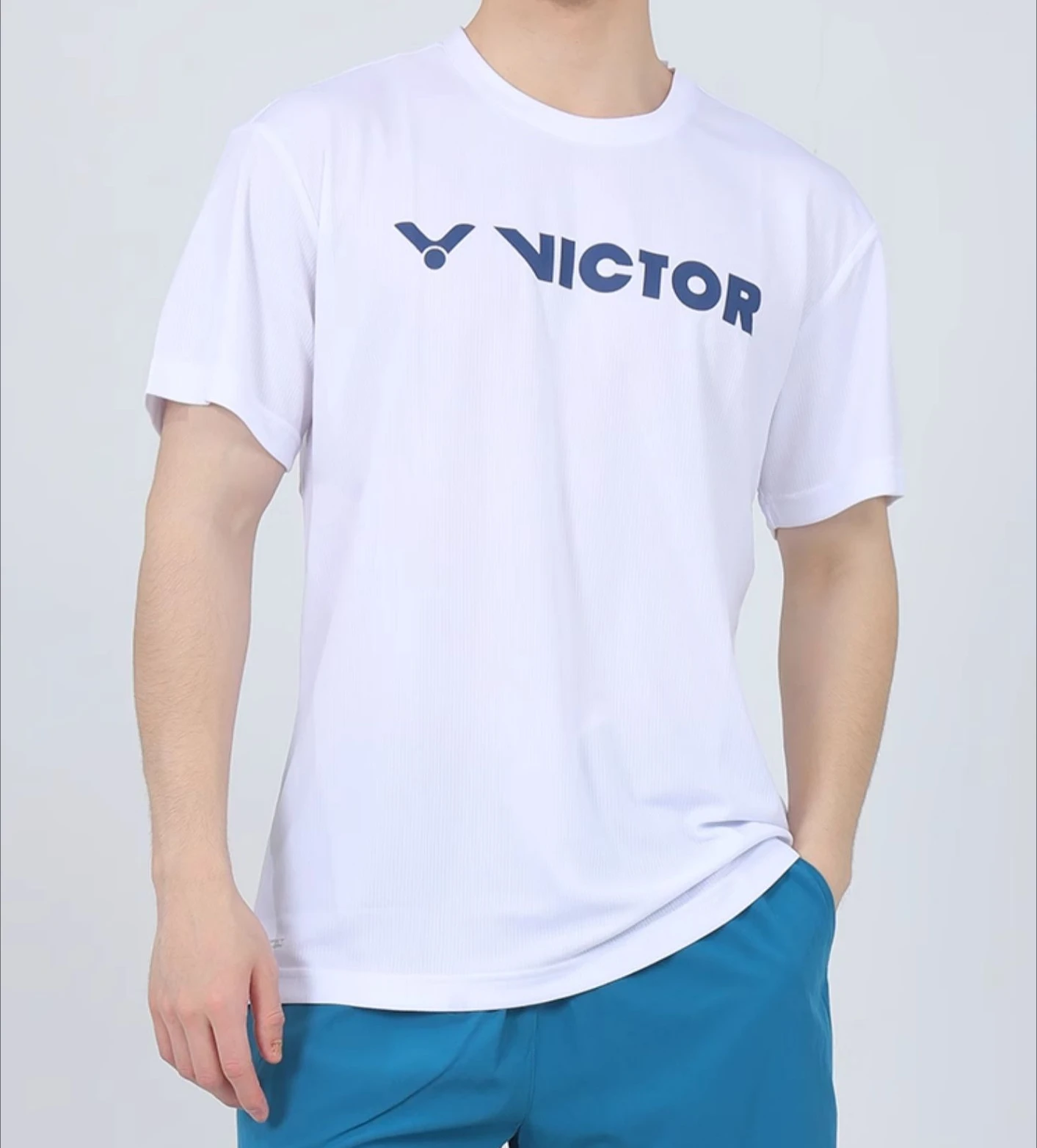 

Одежда для бадминтона Victor, мужская и женская тренировочная одежда для соревнований, летняя быстросохнущая спортивная футболка с короткими рукавами