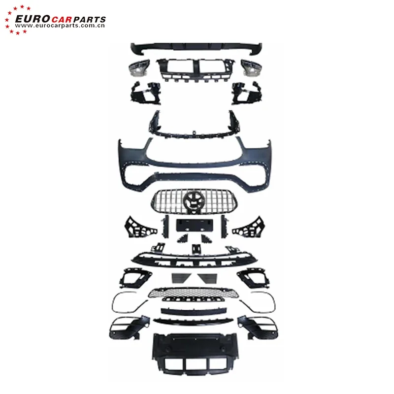 GLE class W167 to GLE63 style body kit full set PP material for W167 with front bumper rear bumper diffuser and tips