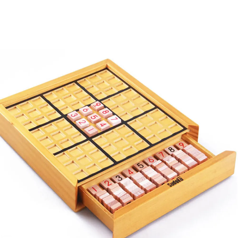 

Sudoku Chess Game Numbers Checkerboard Kids Puzzles Table Wooden Logical Reasoning Training Playing