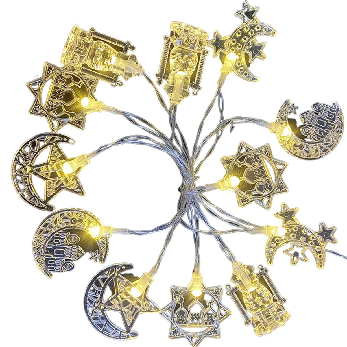 1.5M 10-LED Eid Mubarak String Lights