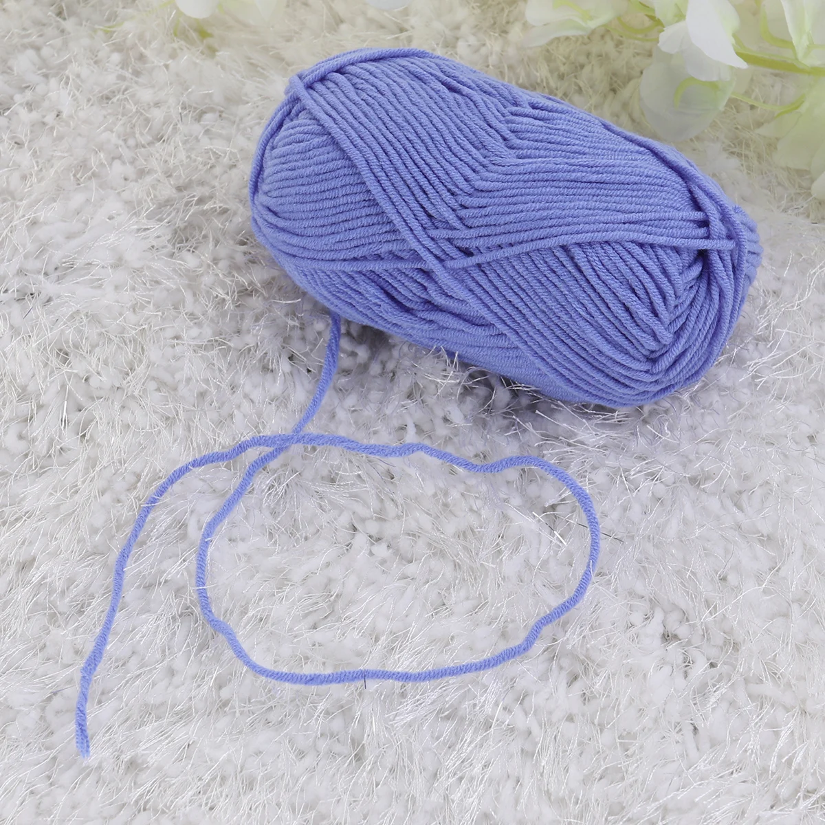 

50g Milk Cotton Yarn Skin Care Cashmere Warm Comfortable for Sweaters Hats Scarves Blue Milk Cotton Yarn Knitting Accessories