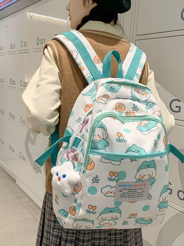 

Sanrio Mymelody Kuromi Cinnamoroll Cute Girl Schoolbag Female Korean Version Ins Student Backpack Travel Large-capacity Backpack