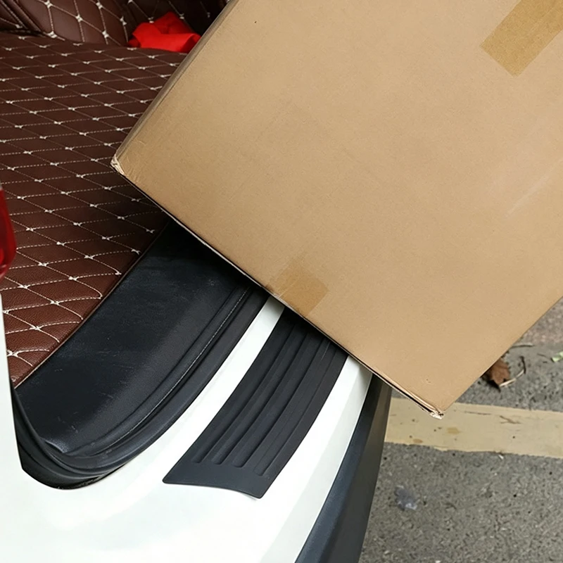 Kofferraum-Einstiegsleisten-Schutz aus Gummi, Kratzfester Heckstoßstangenschutz, Selbstklebende Ladekantenstreifen, Auto-Türschwellenschutz – Detail 3
