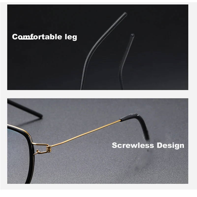 Denemarken Merk Retro Pilot Brilmontuur Mannen Vrouw Oscar Titanium Ultralight Dubbele Beam Brillen Vintage Vierkante Bril