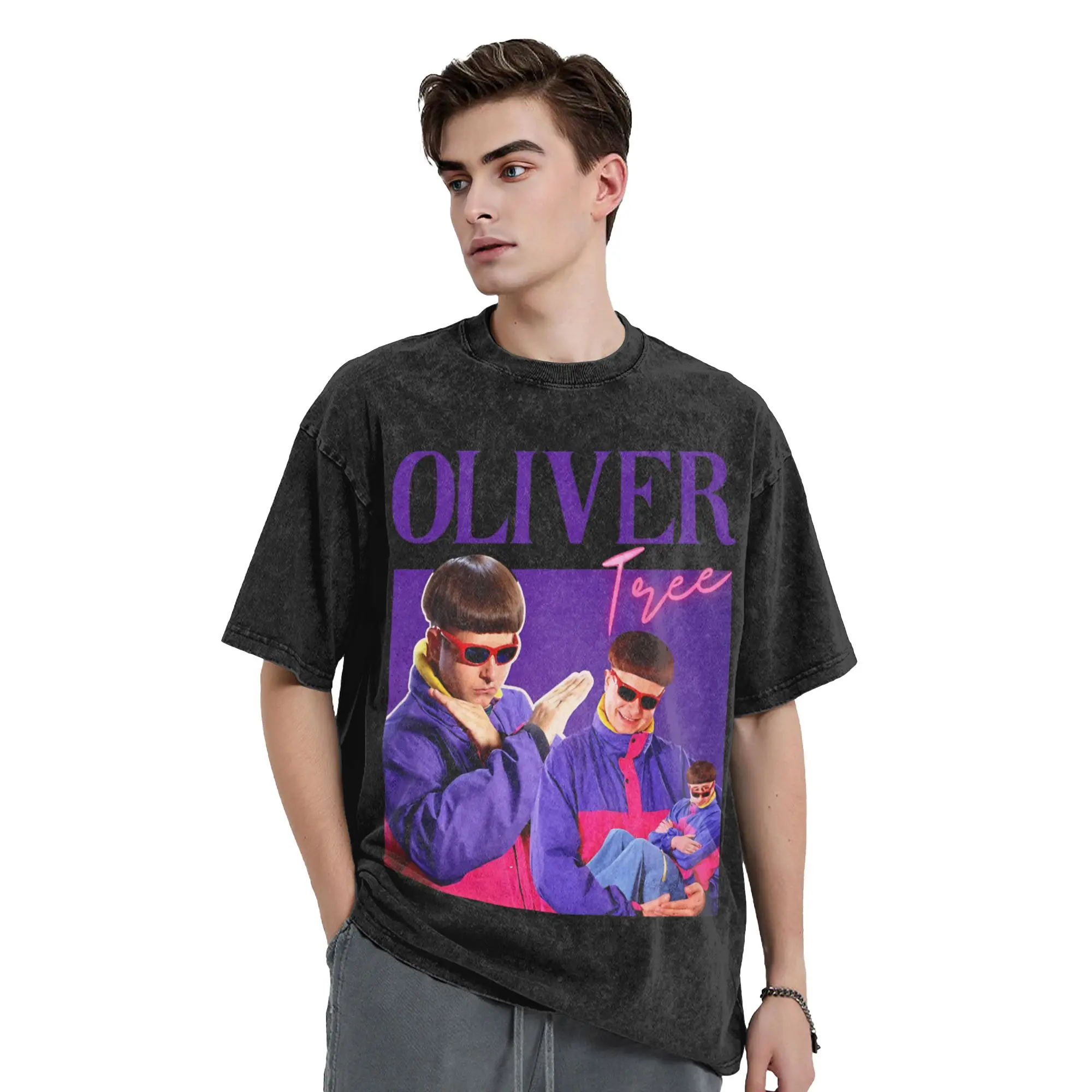 Olivers Trees Rest In Peace 1993 to 2026 Memorial Vintage Washed T-Shirt Unisex Cotton Tops Shirts Harajuku  O-neck Short Sleeve