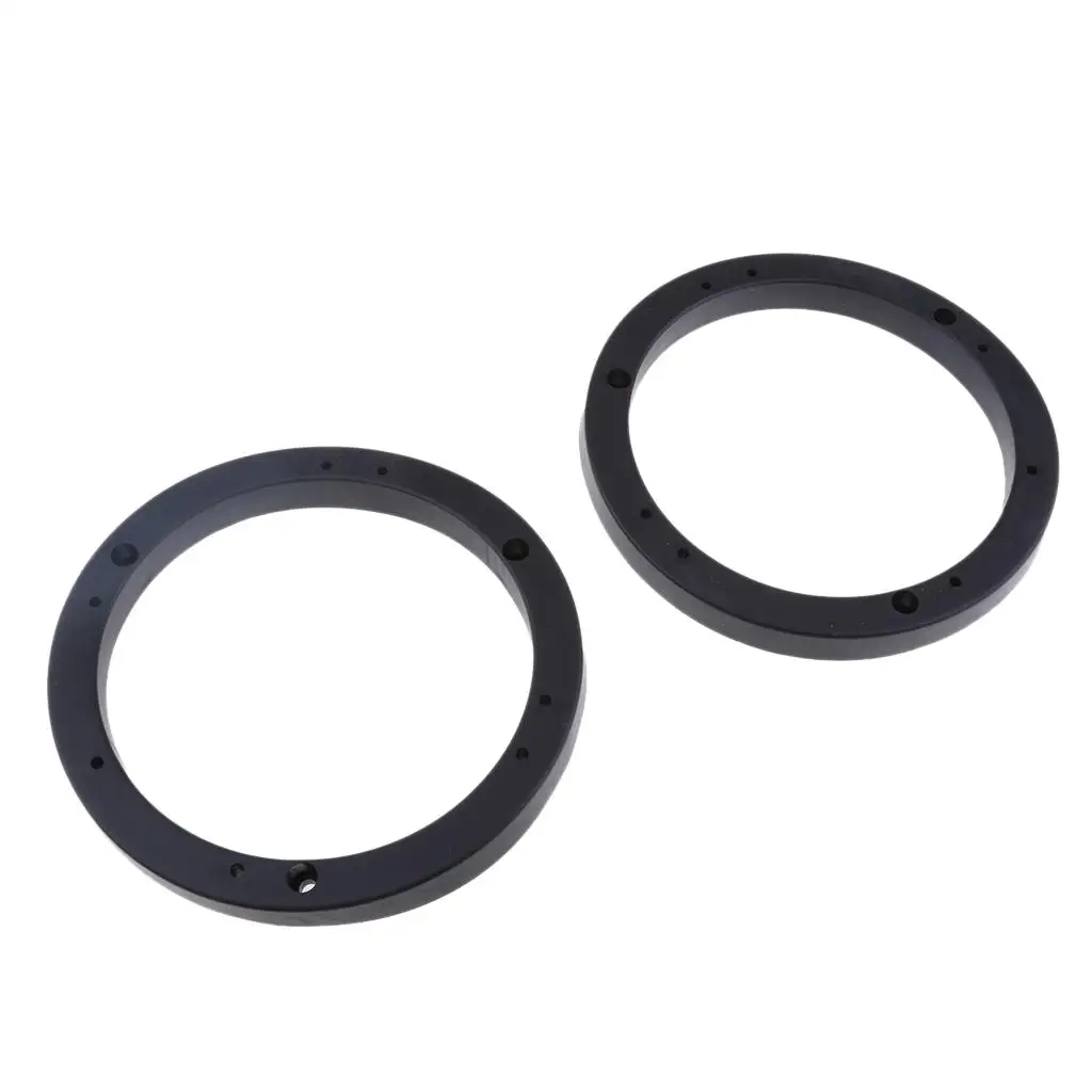 2 Pcs 6inch Dia Universal Black Plastic Speaker Spacer Adaptor Ring Mounting Bracket for Auto Car