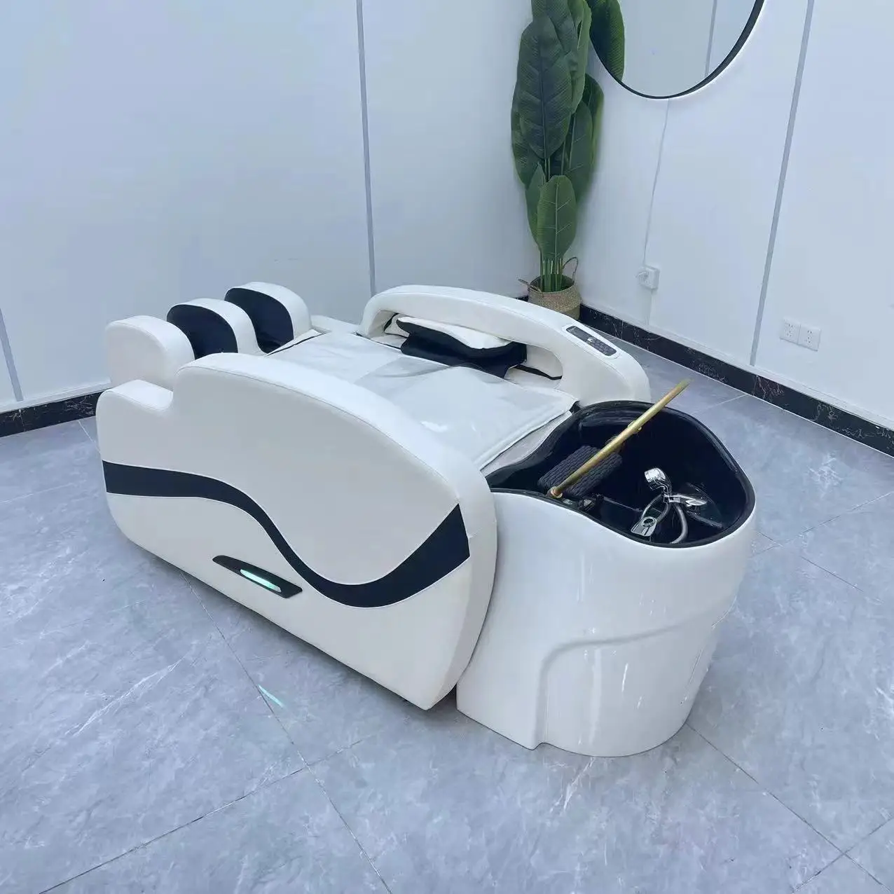 Electric massage shampoo bed, barber shop, special head therapy bed, water circulation, fumigation, automatic massage, flus