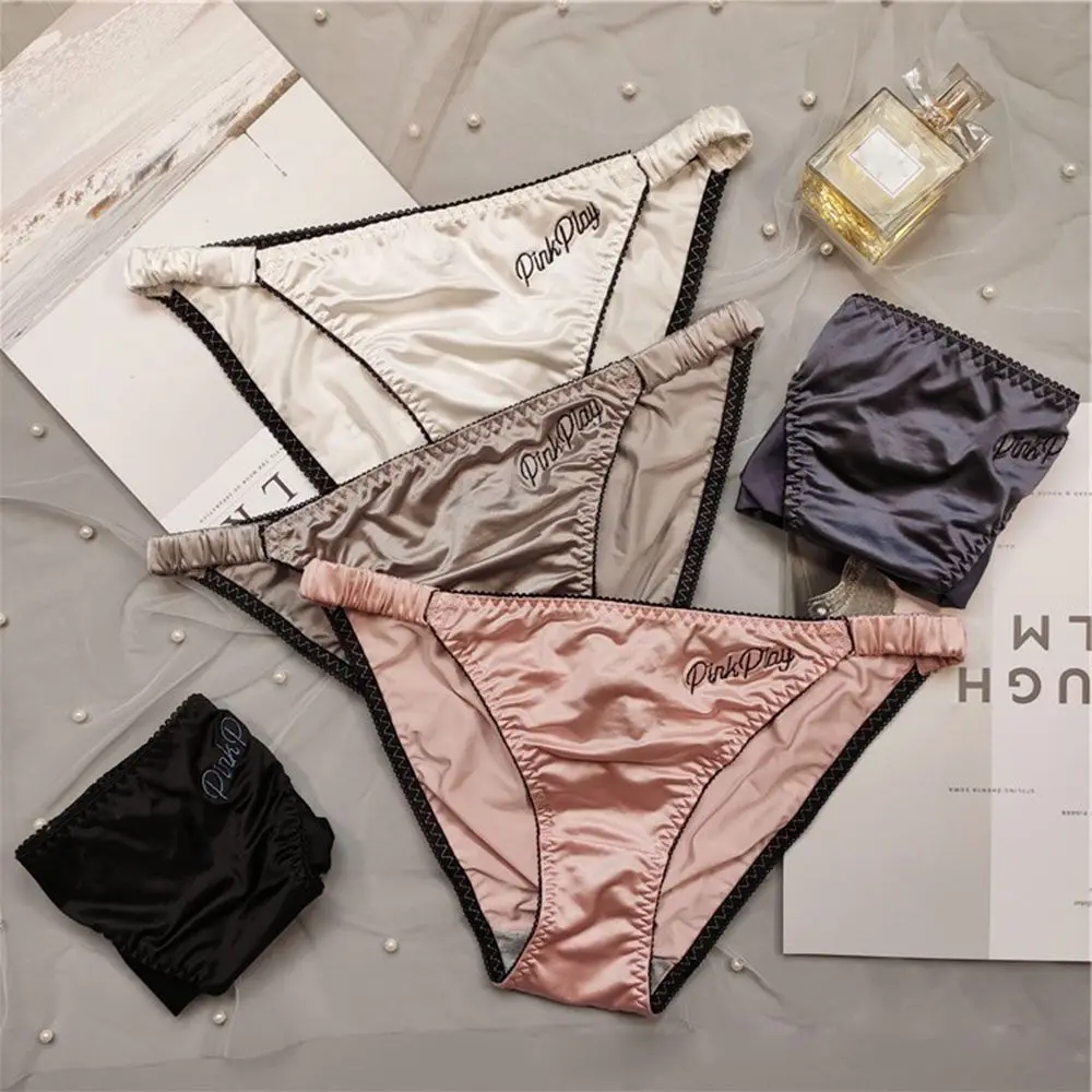 

Underpants Women Embroidery Low Waist Fitness Thong Sport Panties Panty Underwear Briefs