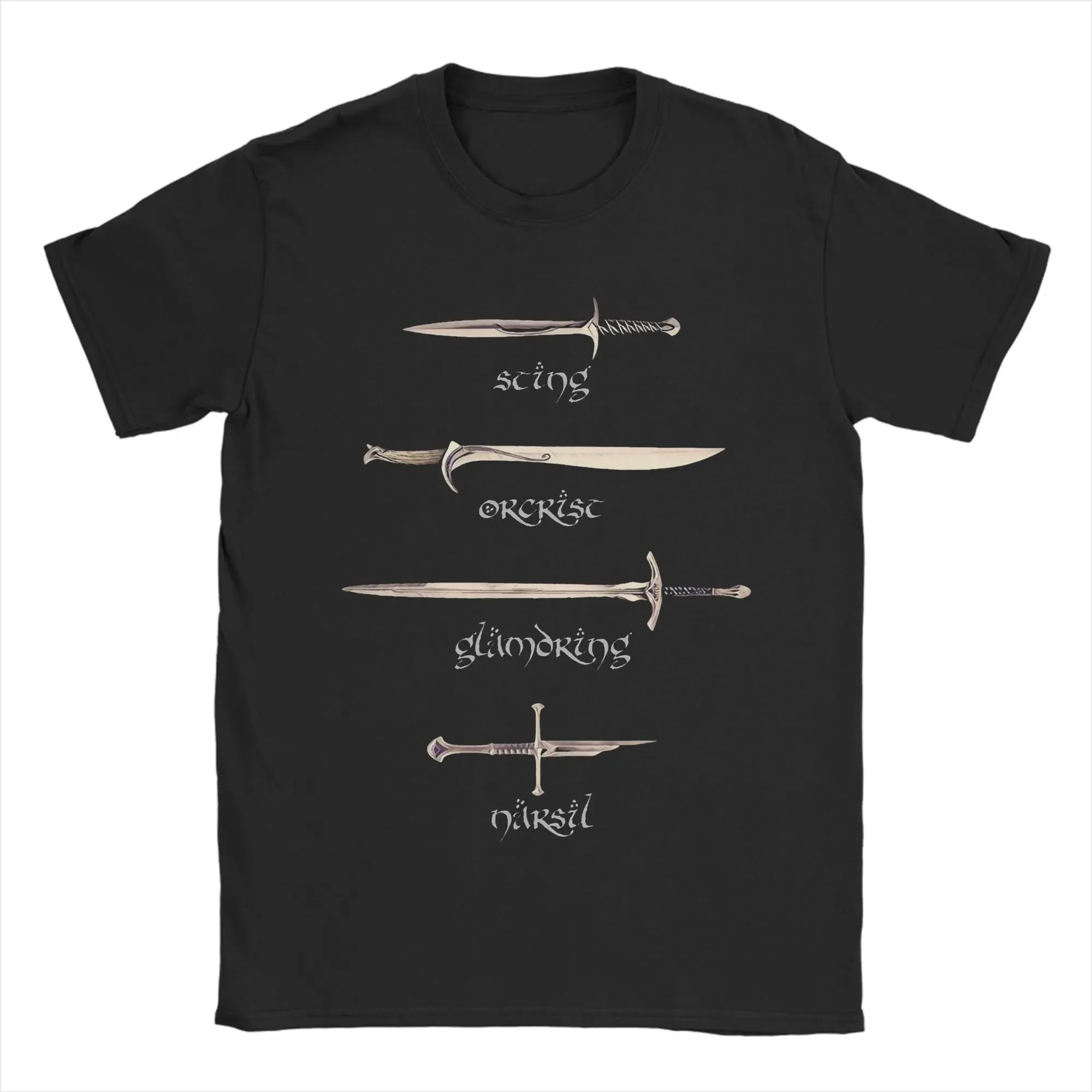 

Swords Graphic Tee Men's Breathable Cotton Short Sleeve T-Shirt