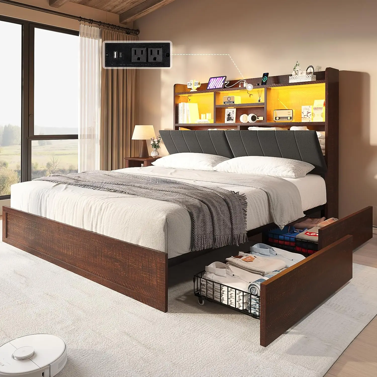 Bed Frame With Book…