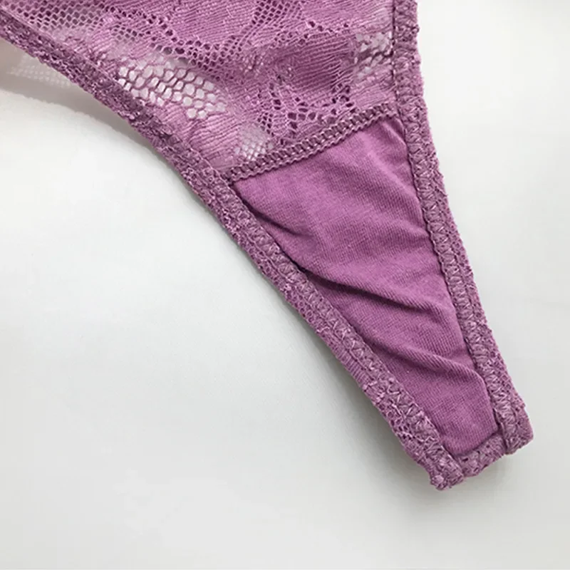 European American Sexy Letter Rhinestone Thong Lace Girl Thong Panties Cotton Crotch Comfortable Ladies Pants Hot Sale Underwear