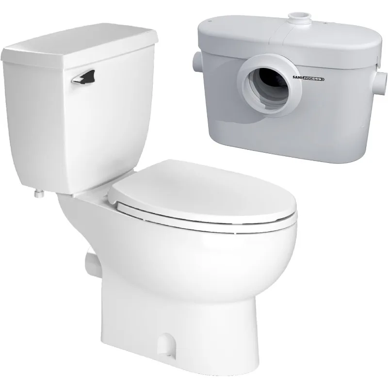 Saniaccess 2 + Toilet Bowl Elongated + Toilet Tank Bundle - Residential - White