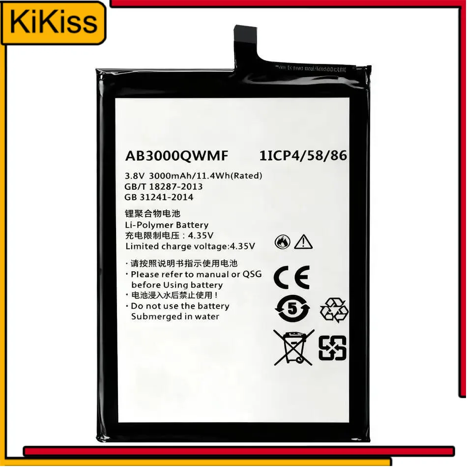 

3000Mah Mobile Phone Battery AB3000QWMF Reliable Replacement For Philips S562Z