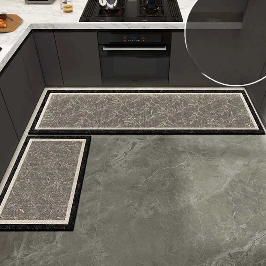 Light Luxury Simple Diatomite Kitchen Mat Water-Absorbent Anti-Slip Household Floor Mat Stain-Resistant Doormat for Bathroom Mat
