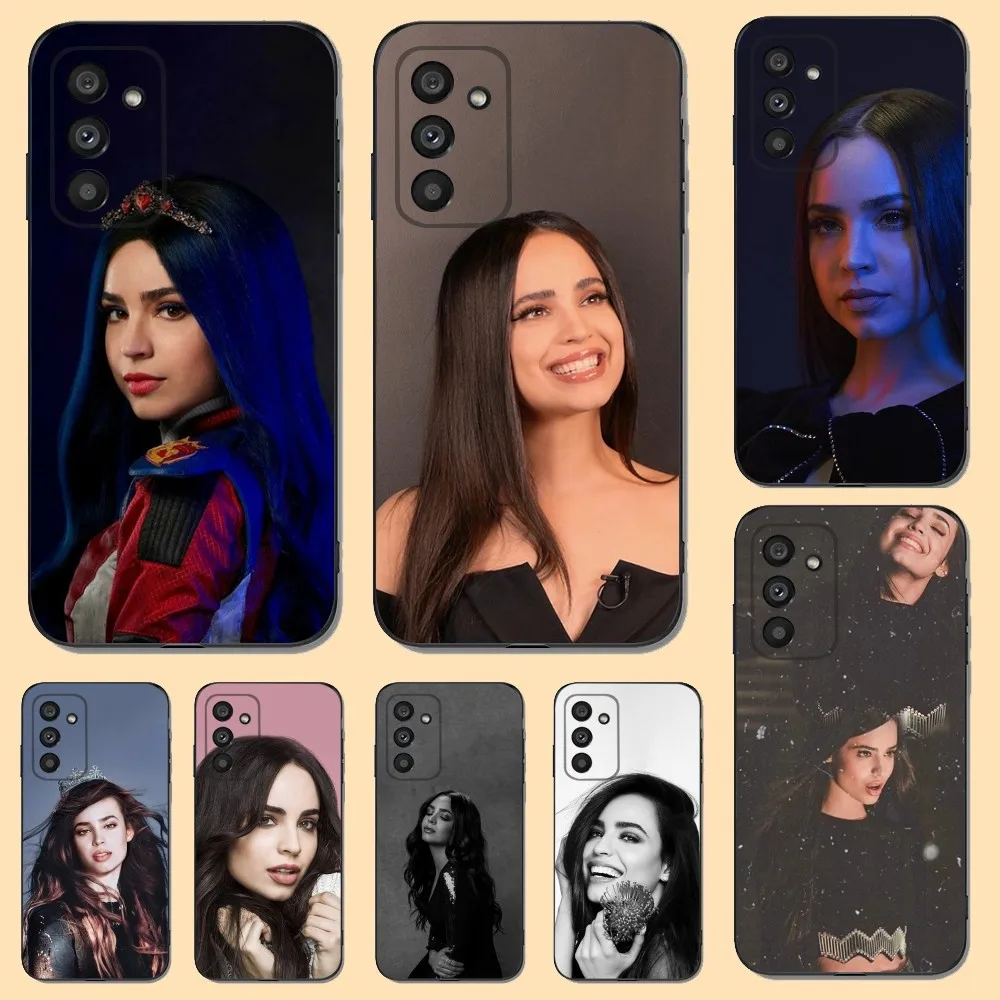 S-Sofia Carson Phone Case For Samsung S23,22,21FE 20,10lite 9,8,5plus 6,7edge Note20,20ultra Black Silicone