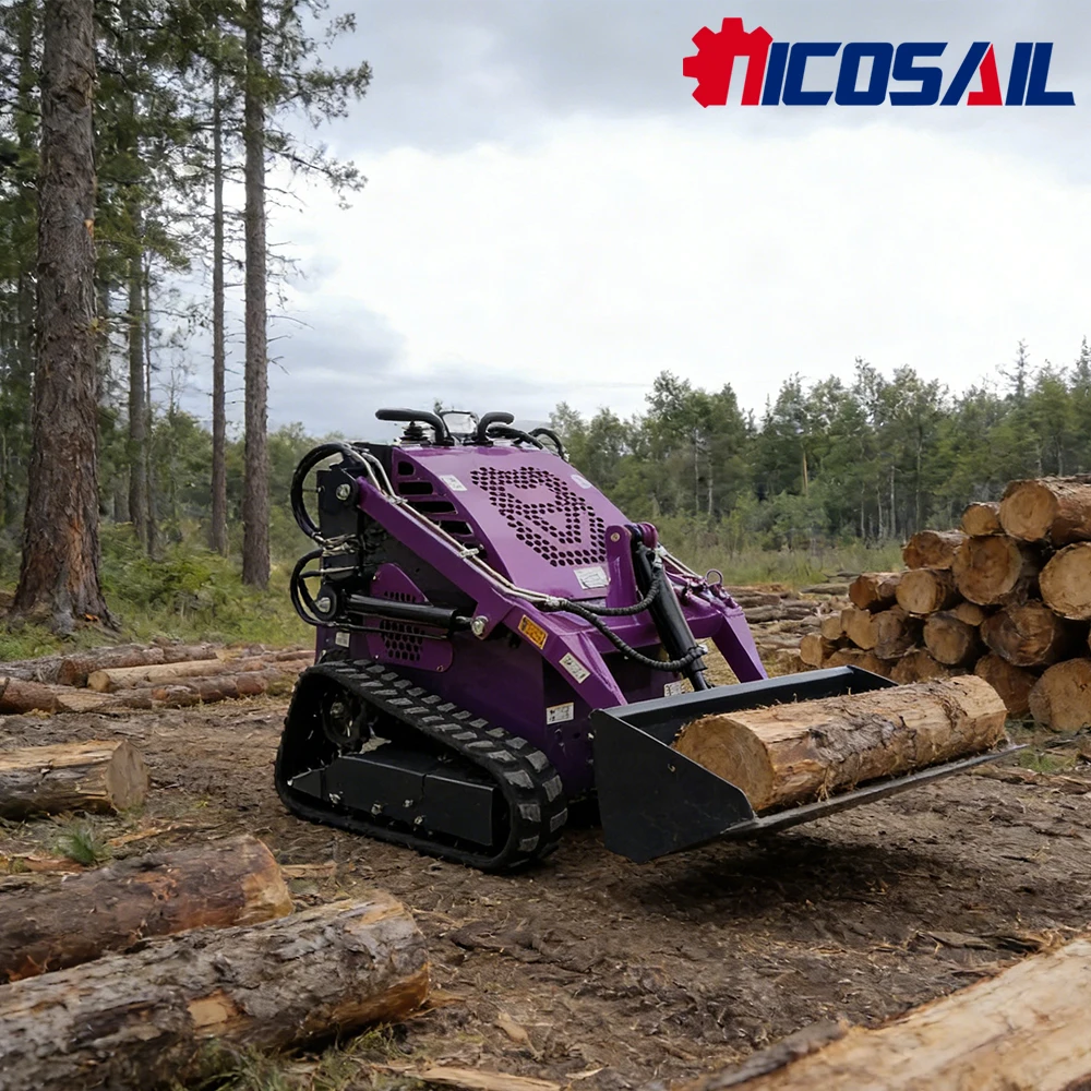 

CE EPA engine mini loader multifunctional skid loader with accessories for sale in forestry cover