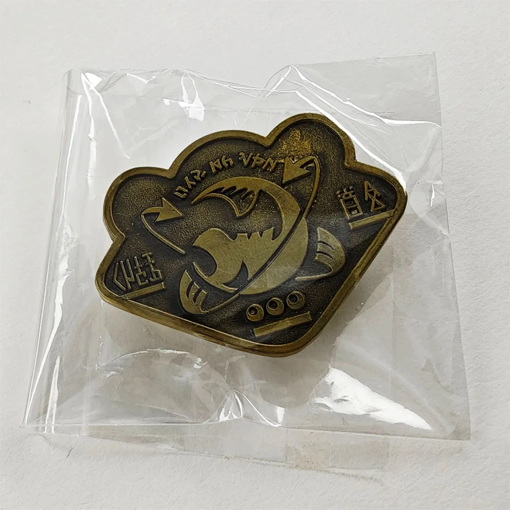 Squid Action Shooting Game Metallbrosche Grizzco Logo Anstecknadel Salmon Run Gold Belohnungssymbol Game Fans Cosplay Charm Geschenk – Detail 6