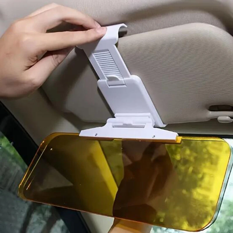 Universal Car Sun Visor Day And Night Anti-glare Clip-on Auto Car Sun Visor Mirror 2 Lenses For Car SUV Night Driving