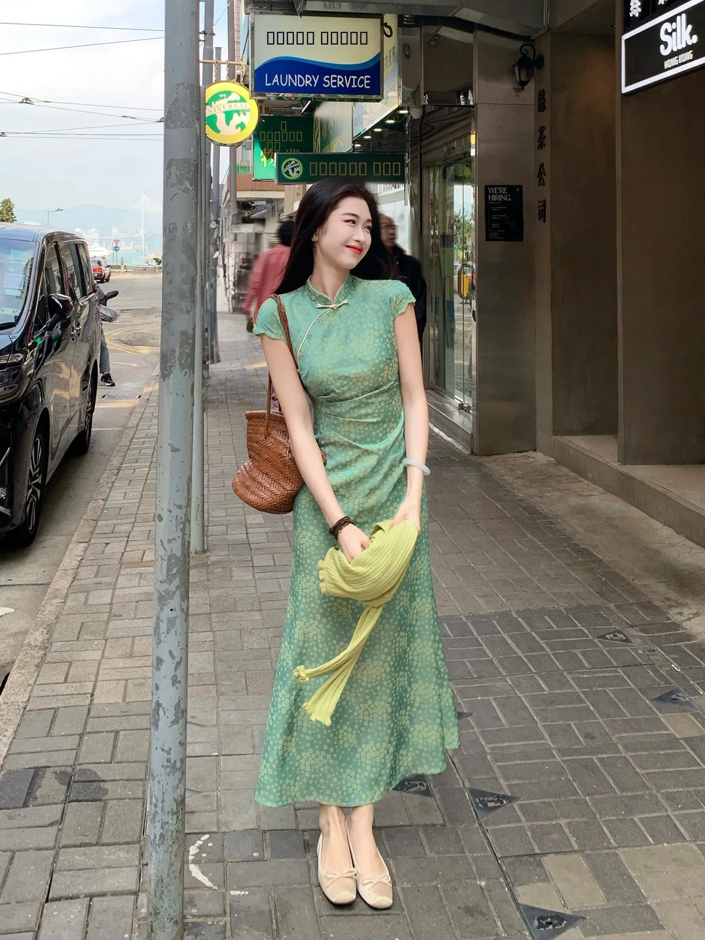 

Lingi Zhihe New Chinese Sle een Satin Improved Women's Spring Summer Floral Print Stand Collar Dr