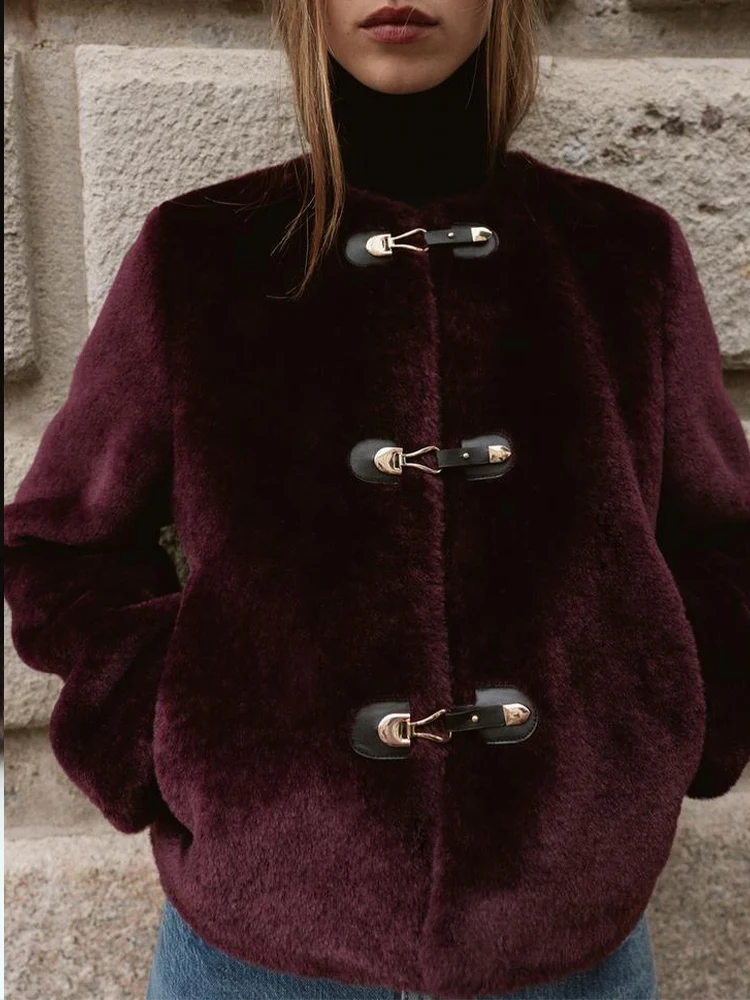 

Новая женская модная и универсальная однотонная двусторонняя куртка в европейском стиле с завязками на пуговицах.