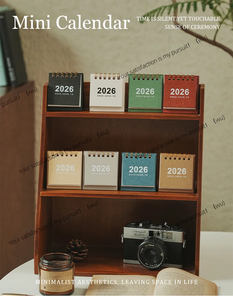 2026 Kawaii mini calendar, notepad to-do list, time management, desktop decoration, calendar