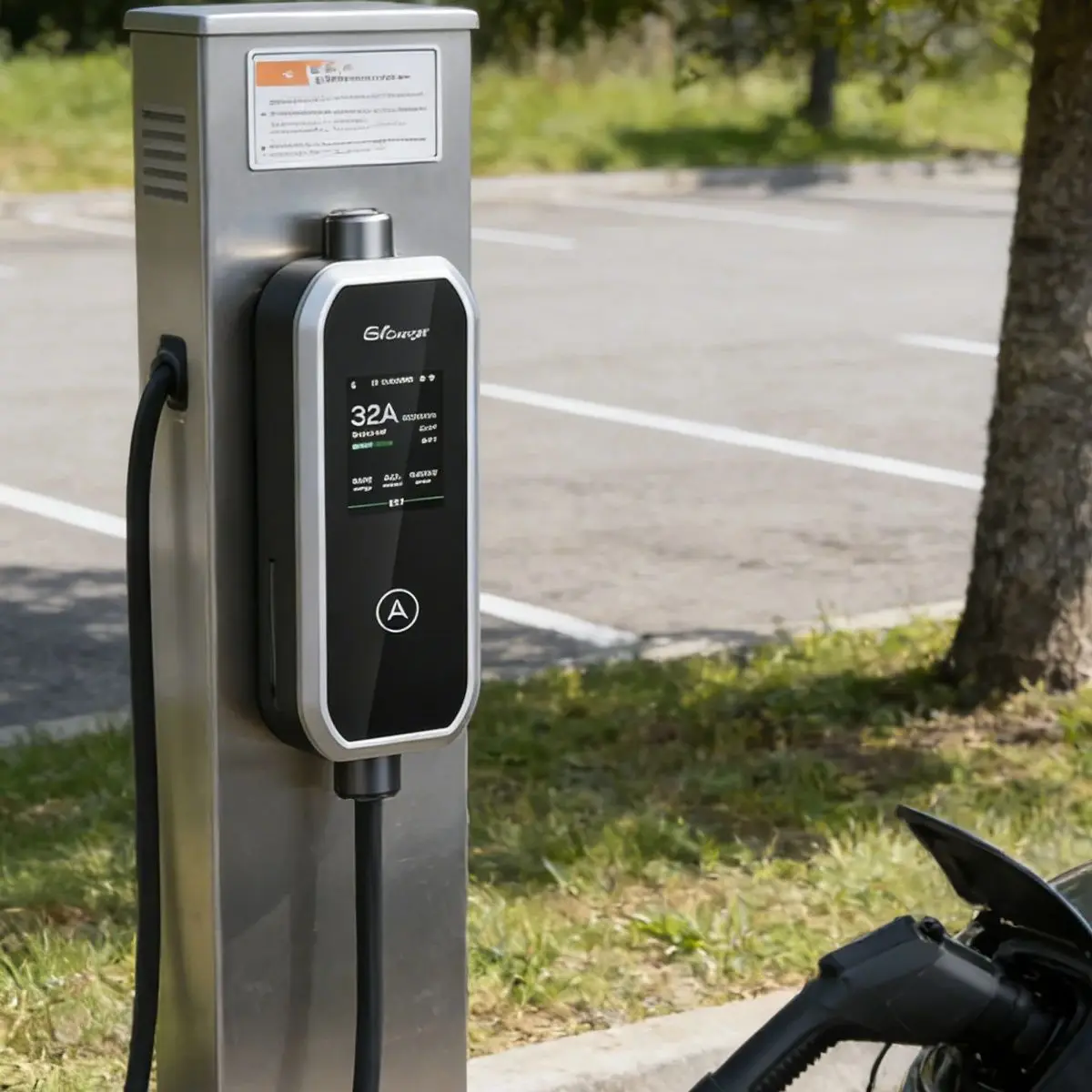 Portable Electric Vehicle Charger 3.5KW 16A Single Phase Gray Charging Box Fast Charging EV Box