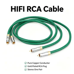 99.998% Pure Copper HiFi Audio Cable RCA Interconnect Cord Audiophile RCA TO RCA Audio Wire