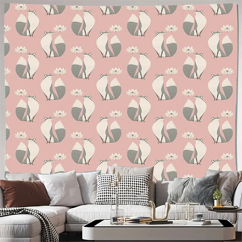 

Настенный гобелен в стиле бохо, эстетический декор комнаты, природа, лес, олень, настенный декор для комнаты в общежитии, винтажное настенное искусство макраме, домашний текстиль